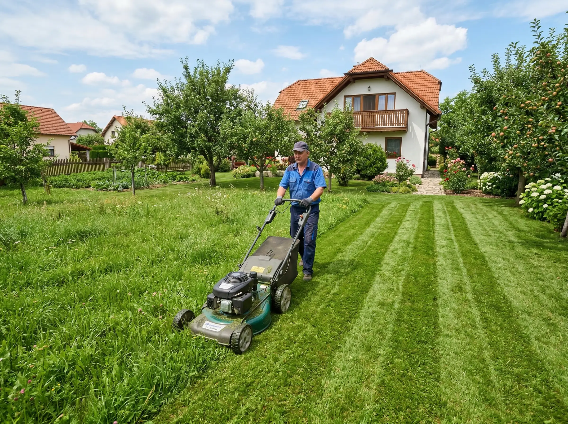 Стрижка газона газонокосилкой Гродно